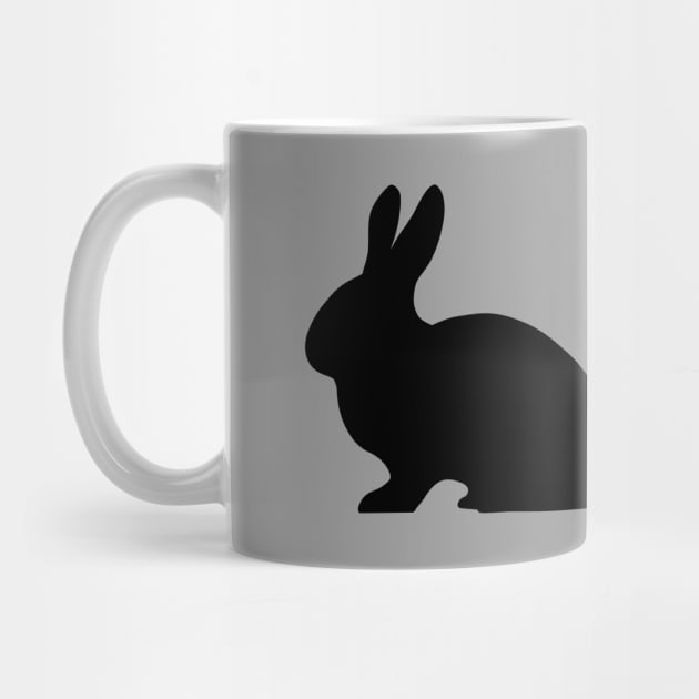 Bunny Rabbit Pattern in Black and Grey by OneThreeSix